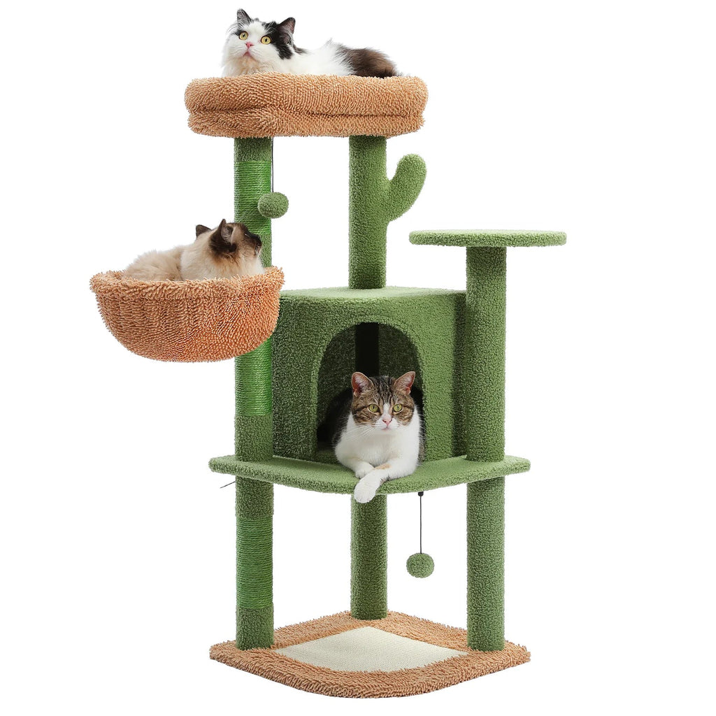 107cm Cactus Cat Tree Tower Condo - House Of Pets Delight (HOPD)