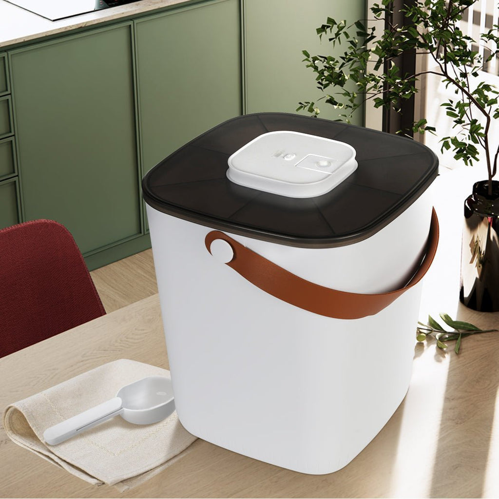 13L Smart Vacuum Pet Food Storage Container Kitchen Box Scoop Dispenser - House Of Pets Delight (HOPD)