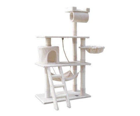 141cm Cat Scratching Tree Post with Hammock (2 Colours) - House Of Pets Delight (HOPD)
