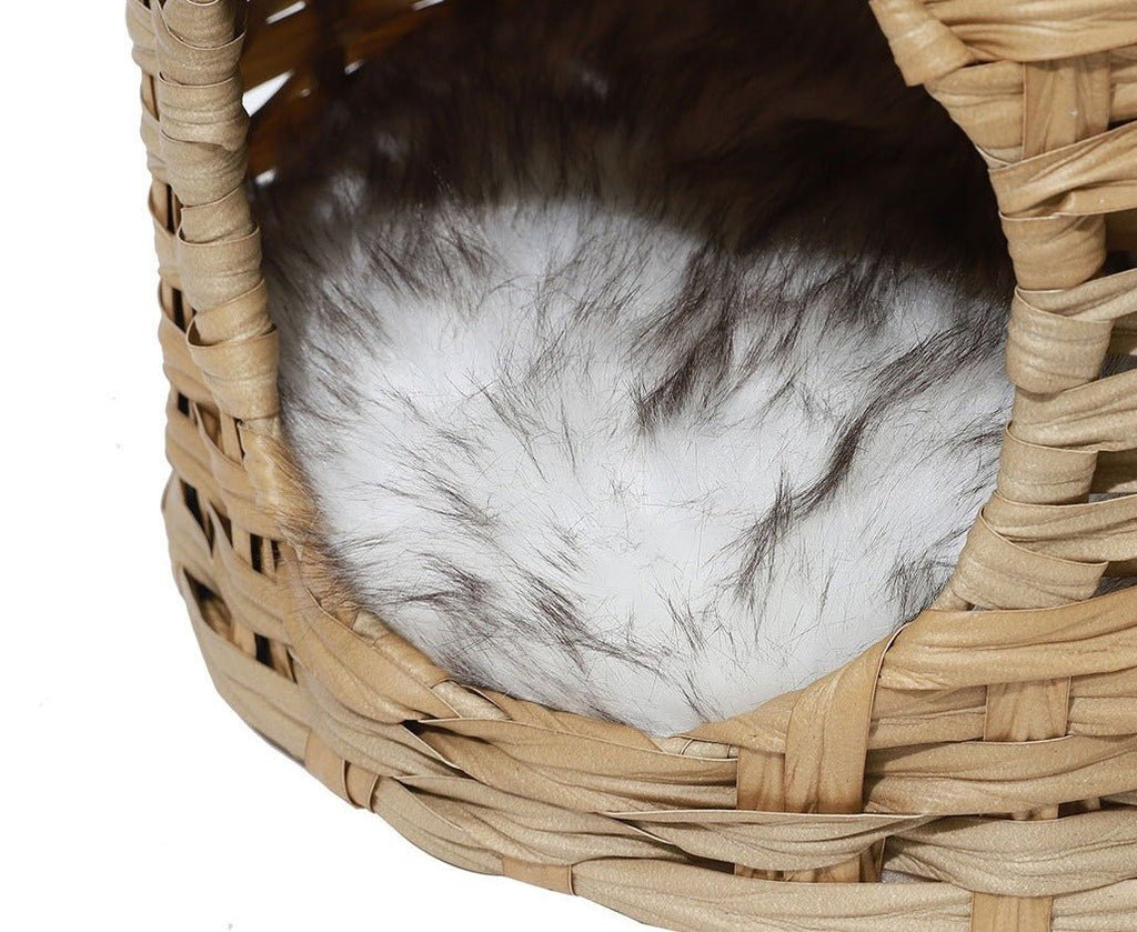 2 Tier Rattan Cat Sleeping Nest - House Of Pets Delight (HOPD)