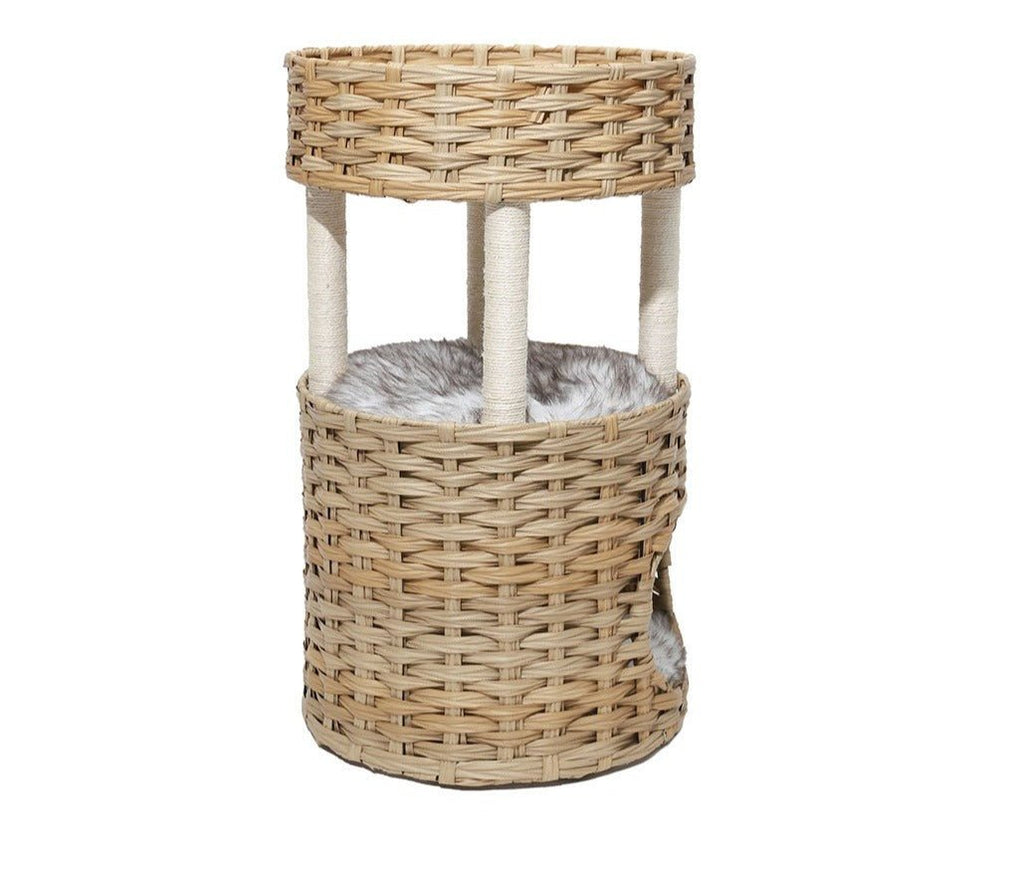 2 Tier Rattan Cat Sleeping Nest - House Of Pets Delight (HOPD)