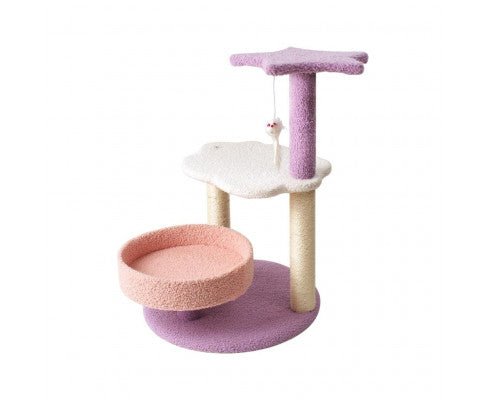 61cm Galaxy Plush Scratching Post in Pink Purple - House Of Pets Delight (HOPD)