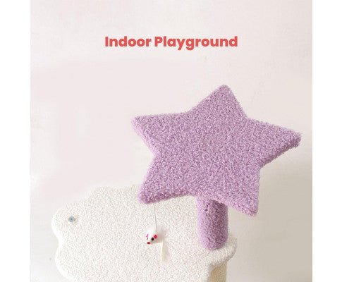 61cm Galaxy Plush Scratching Post in Pink Purple - House Of Pets Delight (HOPD)