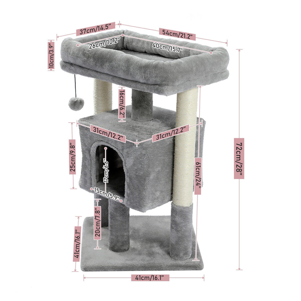 72cm Cat House - Grey - House Of Pets Delight (HOPD)