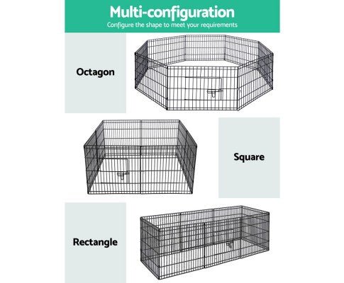 8 Panel Pet Playpen Crate - 24 inch - House Of Pets Delight (HOPD)