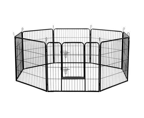 8 Panels Pet Dog Exercise Playpen Crate 80CM - House Of Pets Delight (HOPD)