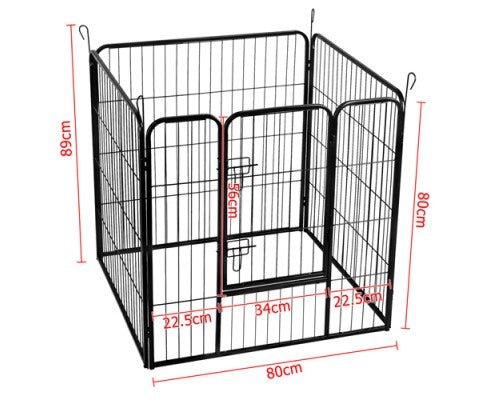 8 Panels Pet Dog Exercise Playpen Crate 80CM - House Of Pets Delight (HOPD)