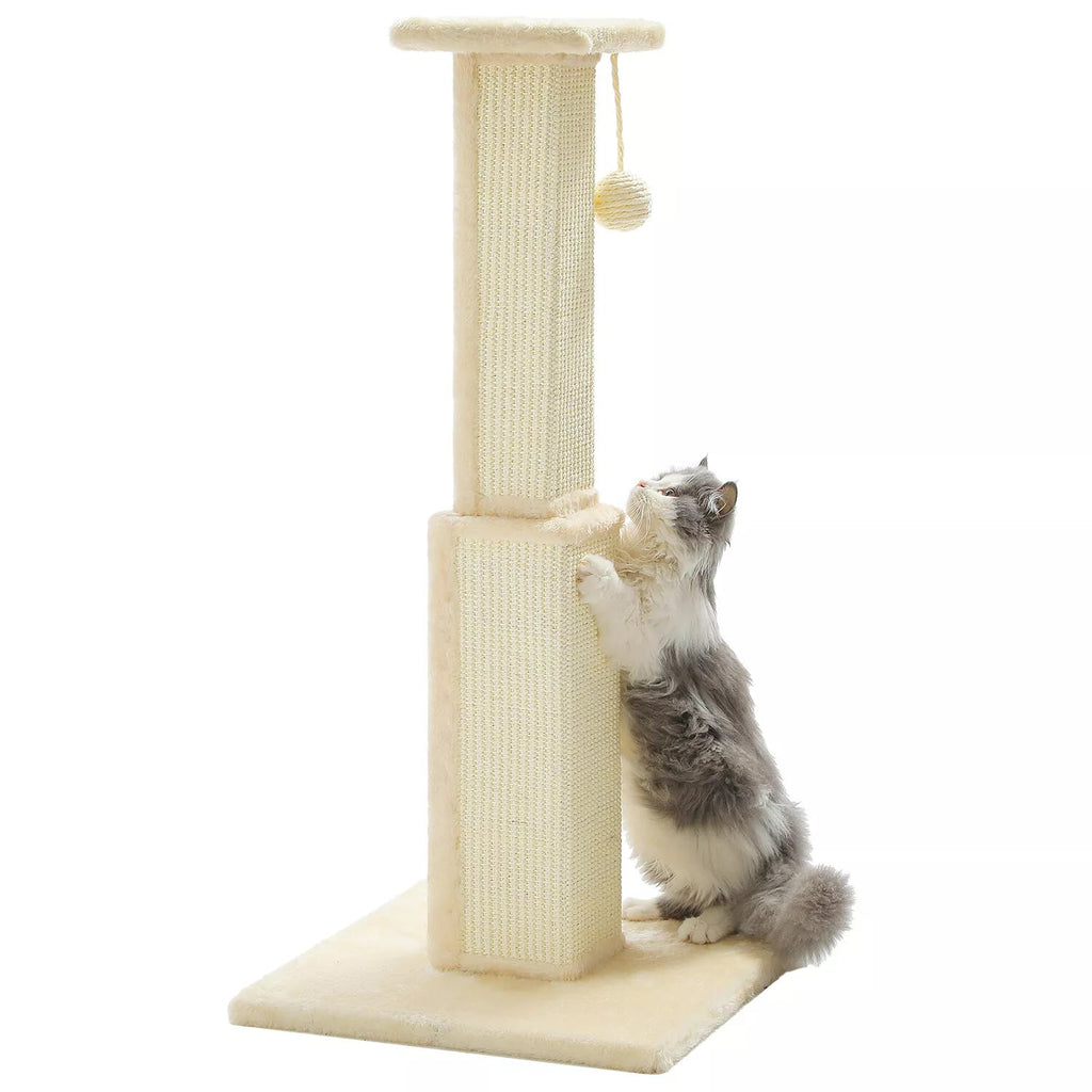 80cm Cat Scratching Tower Post (2 Colours) - House Of Pets Delight (HOPD)