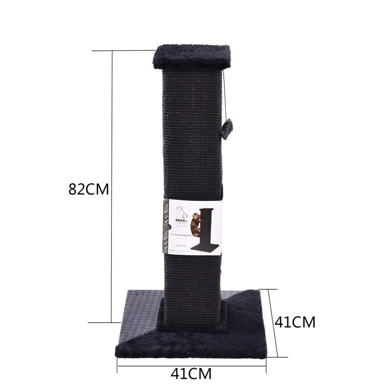 82cm Ultimate Cat Scratching Post in Black - House Of Pets Delight (HOPD)