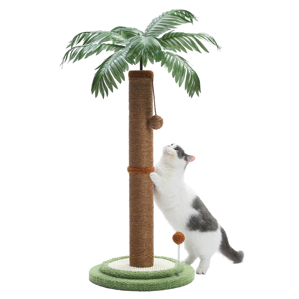 86cm Cat Tree Tower Scratching Post - Palm Tree - House Of Pets Delight (HOPD)