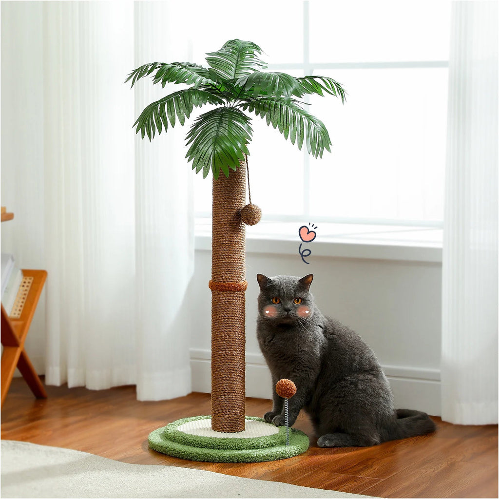 86cm Cat Tree Tower Scratching Post - Palm Tree - House Of Pets Delight (HOPD)