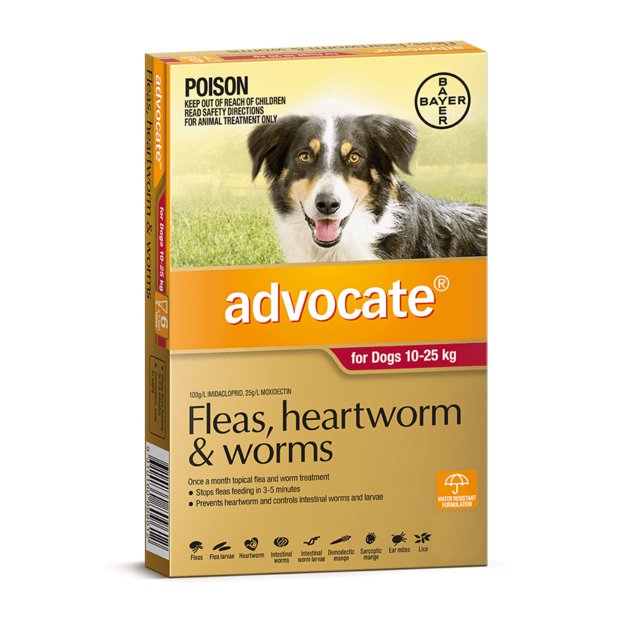 ADVOCATE DOG 10 - 25KG RED 6 PACK - House Of Pets Delight (HOPD)