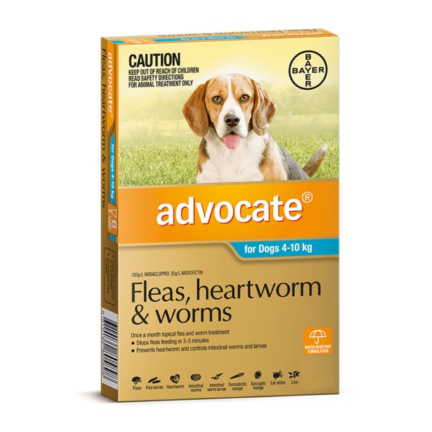 ADVOCATE DOG 4 - 10KG AQUA 6 PACK - House Of Pets Delight (HOPD)