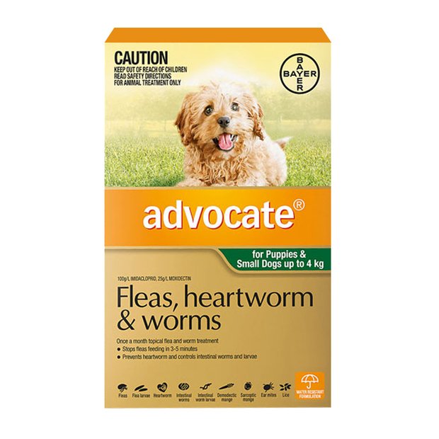 ADVOCATE DOG PUPPY <4KG 3 PACK - House Of Pets Delight (HOPD)