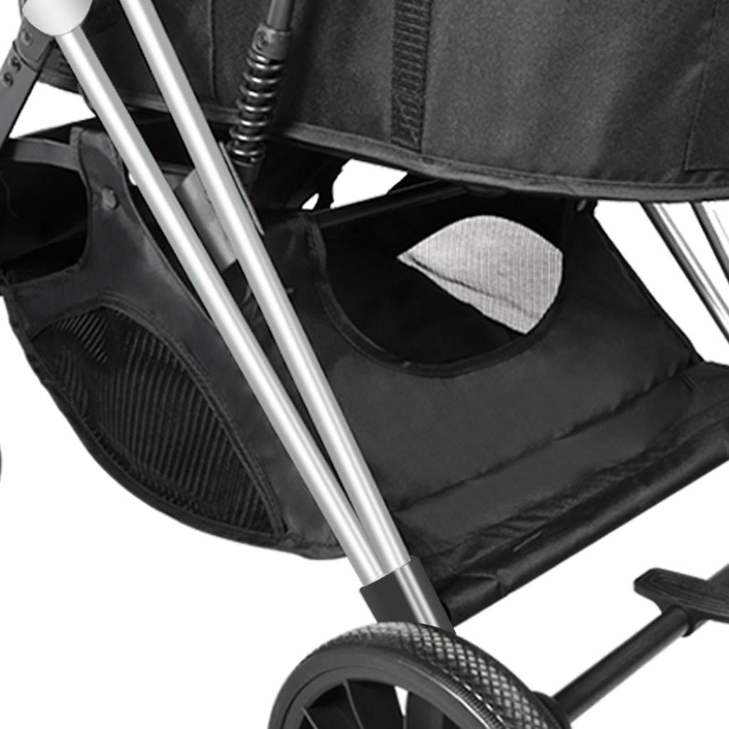 Aluminium 4 Wheel Pet Stroller Carrier - Grey - House Of Pets Delight (HOPD)