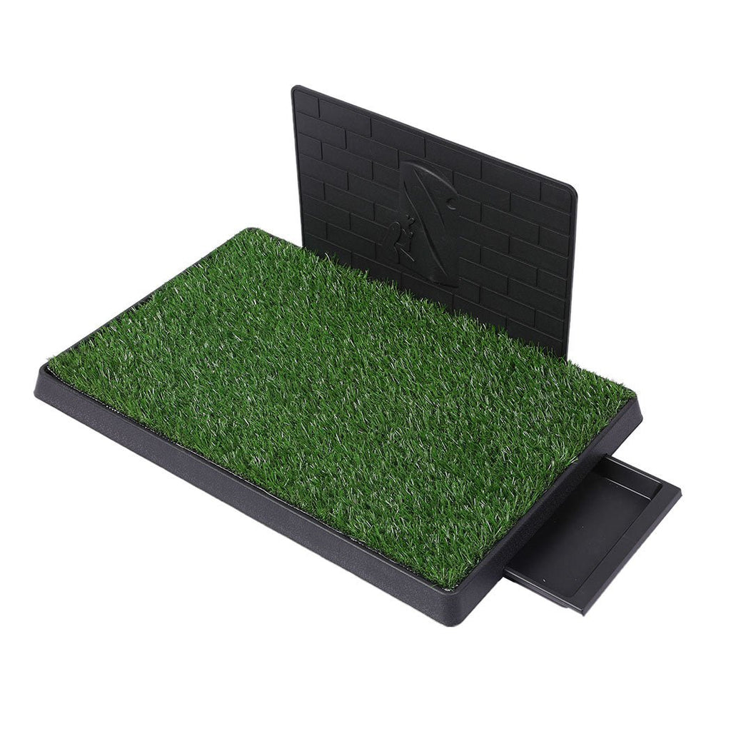Artificial Grass Puppy Training Potty With Splash Proof Wall - House Of Pets Delight (HOPD)