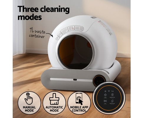 Automatic Cat Litter Box Self - Cleaning Large Smart Toilet Tray App Control 9L - House Of Pets Delight (HOPD)