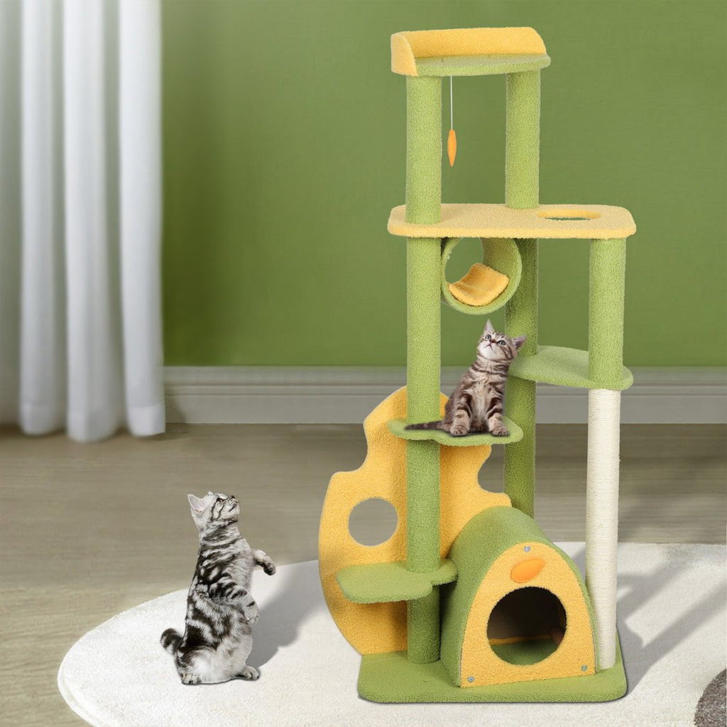 Avocado Cat Multi - Level Condo Scratching Post - House Of Pets Delight (HOPD)