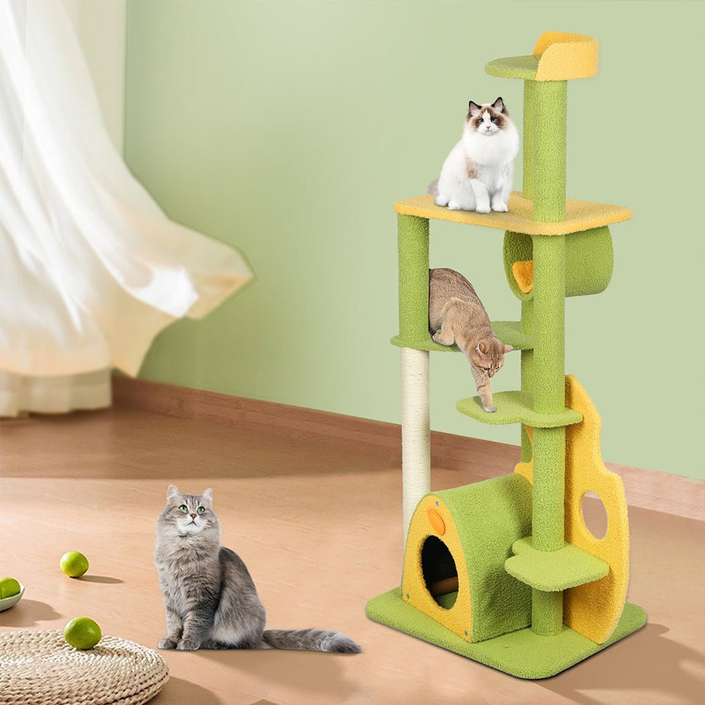 Avocado Cat Multi - Level Condo Scratching Post - House Of Pets Delight (HOPD)