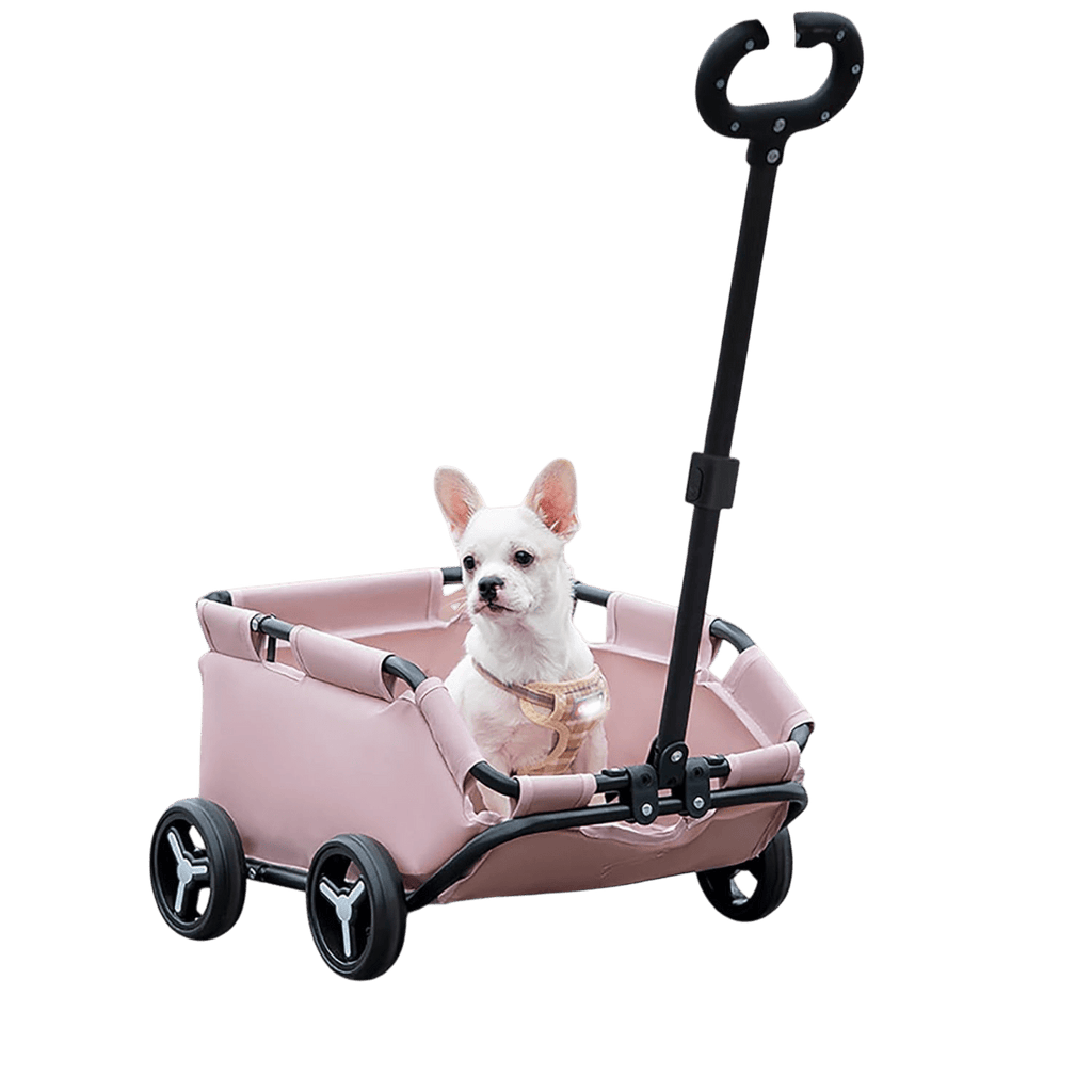 Blue Foldable Pet Travel Wagon for Small Dogs - Lightweight and Portable - House Of Pets Delight (HOPD)