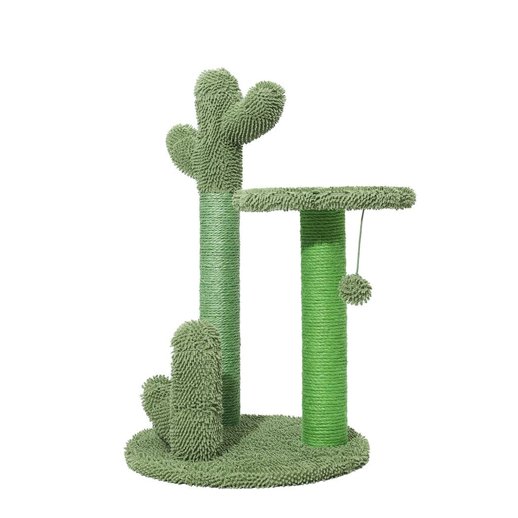 Cactus Cat Scratching Post Tree Pole - Green - House Of Pets Delight (HOPD)