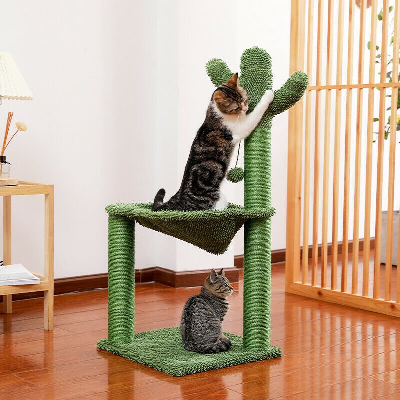 Cactus Hammock Cat Tree Scratcher - House Of Pets Delight (HOPD)