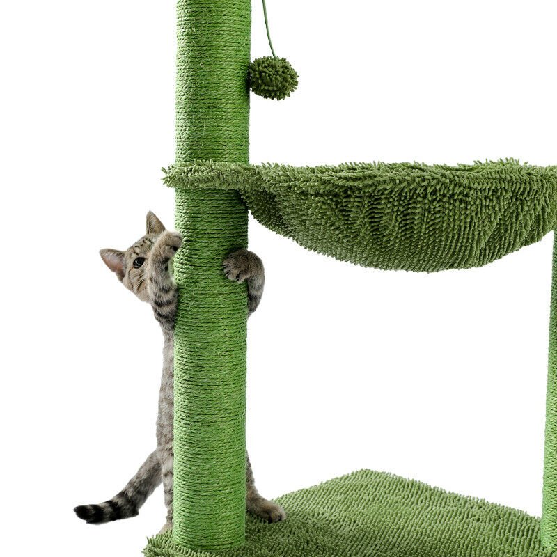 Cactus Hammock Cat Tree Scratcher - House Of Pets Delight (HOPD)