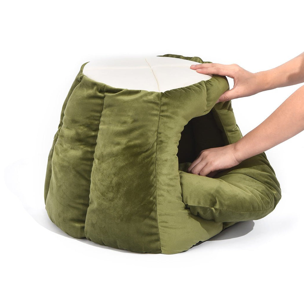 Cat Castle Igloo Round Nest Cave Green L - House Of Pets Delight (HOPD)