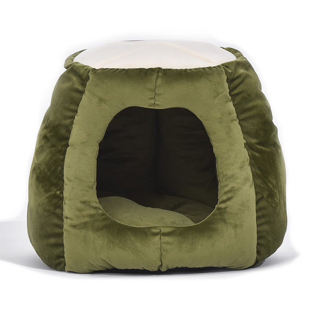 Cat Castle Igloo Round Nest Cave Green L - House Of Pets Delight (HOPD)