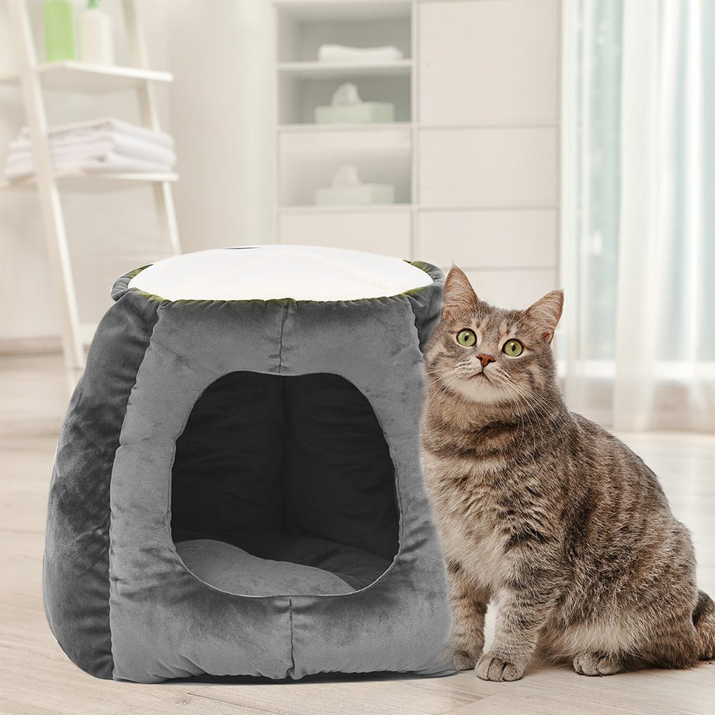 Cat Castle Igloo Round Nest Cave Grey L - House Of Pets Delight (HOPD)