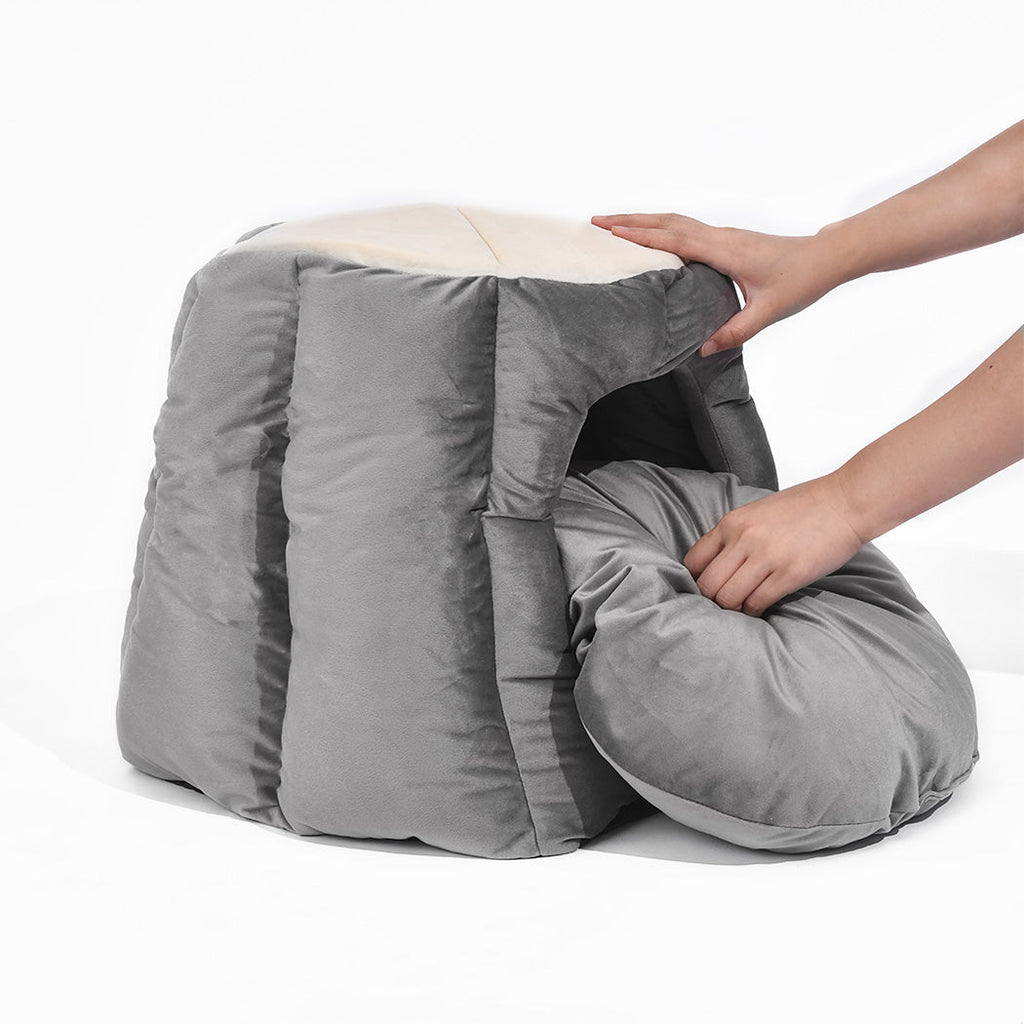 Cat Castle Igloo Round Nest Cave Grey L - House Of Pets Delight (HOPD)