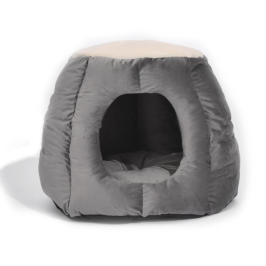 Cat Castle Igloo Round Nest Cave Grey L - House Of Pets Delight (HOPD)