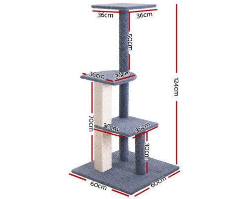 Cat Tree 124cm Trees Scratching Post - House Of Pets Delight (HOPD)