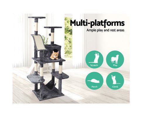 Cat Tree 171cm Scratching Post Tower - House Of Pets Delight (HOPD)