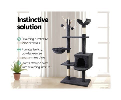 Cat Tree Scratching Post Condo House - House Of Pets Delight (HOPD)