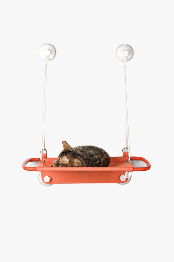 Cat Window Perch, Cat Hammock Window Seat - Orange - House Of Pets Delight (HOPD)