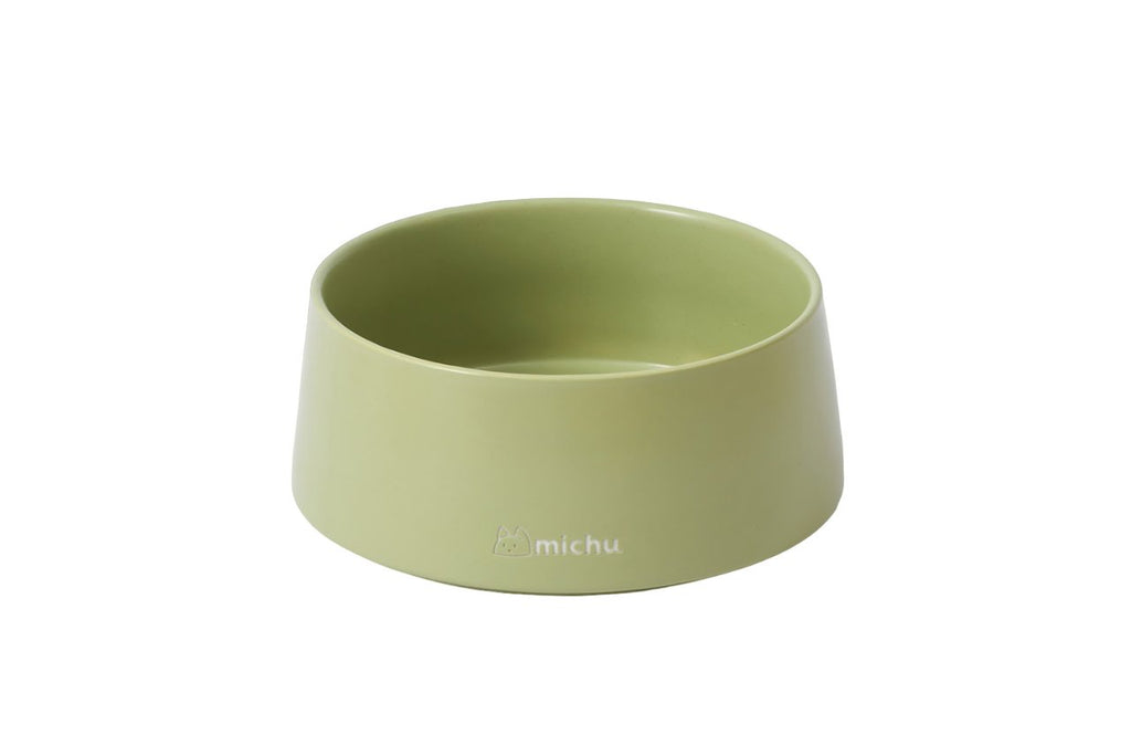 Ceramic Bowl for Cats and Dogs in Avocado Green - House Of Pets Delight (HOPD)