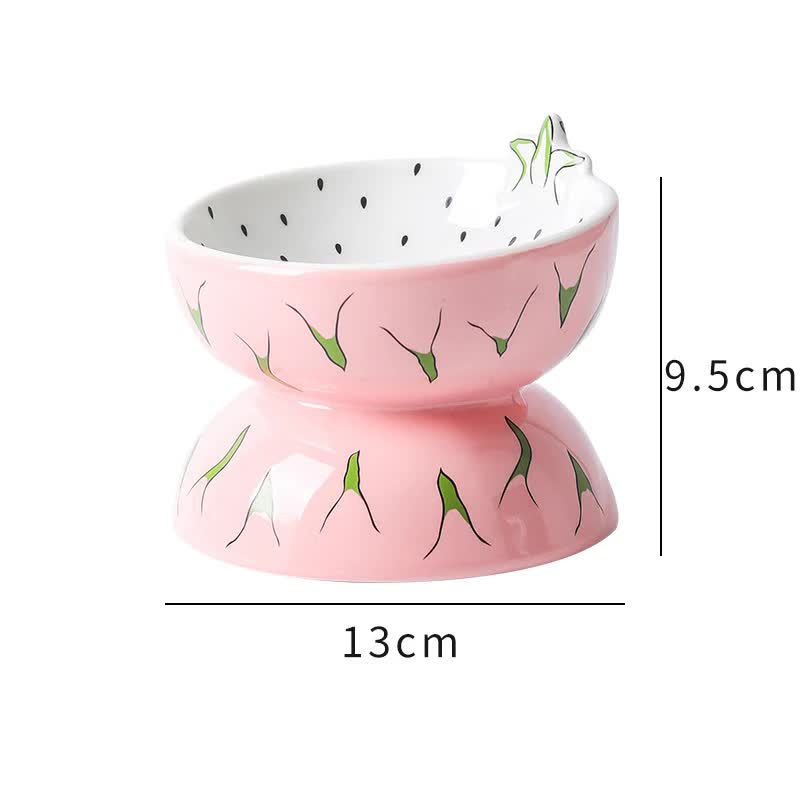 Ceramic Elevated Pet Food Bowl - Pitaya - House Of Pets Delight (HOPD)