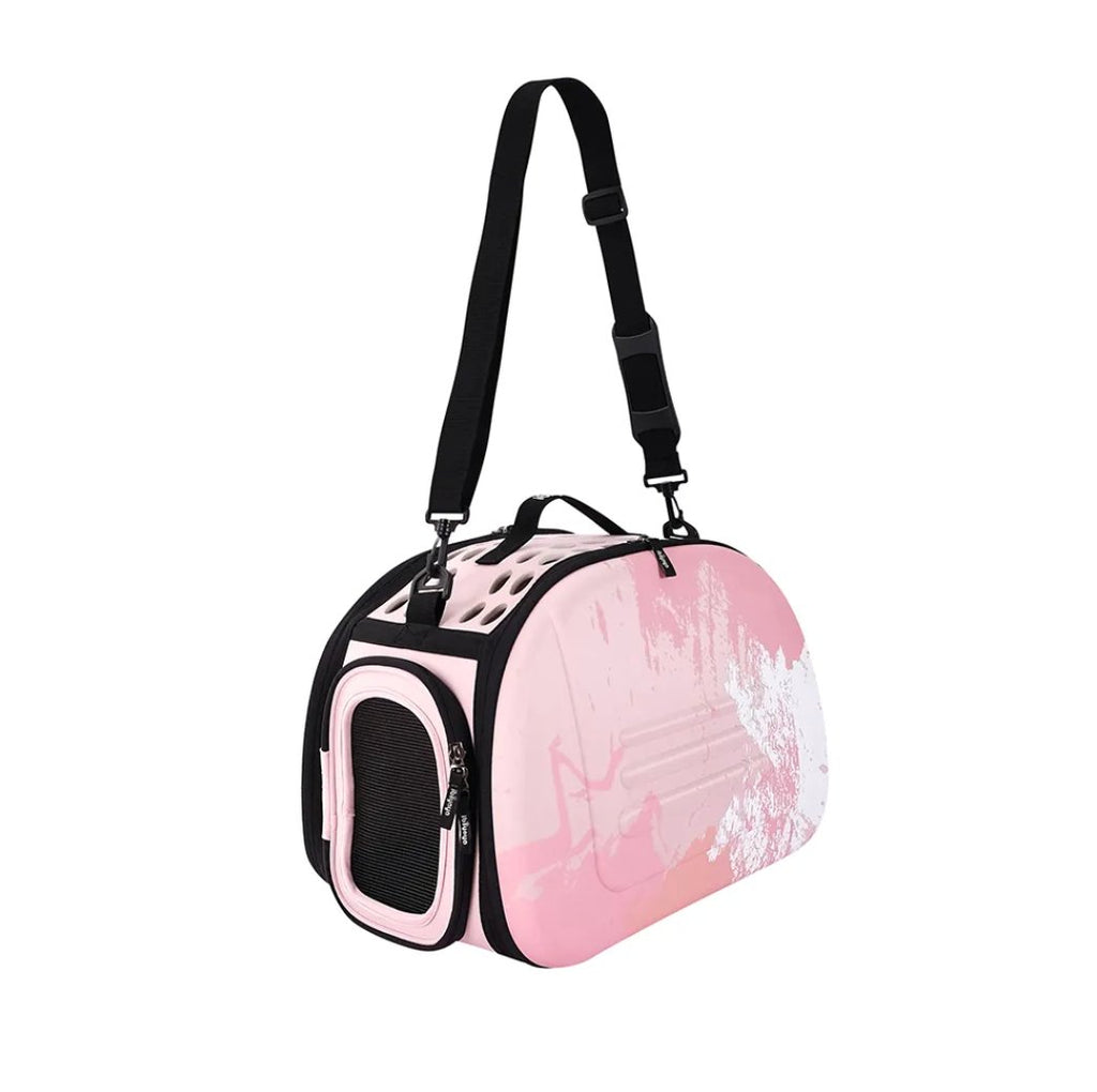 Classic Collapsible Shoulder Pet Carrier in Pink Sunset - House Of Pets Delight (HOPD)