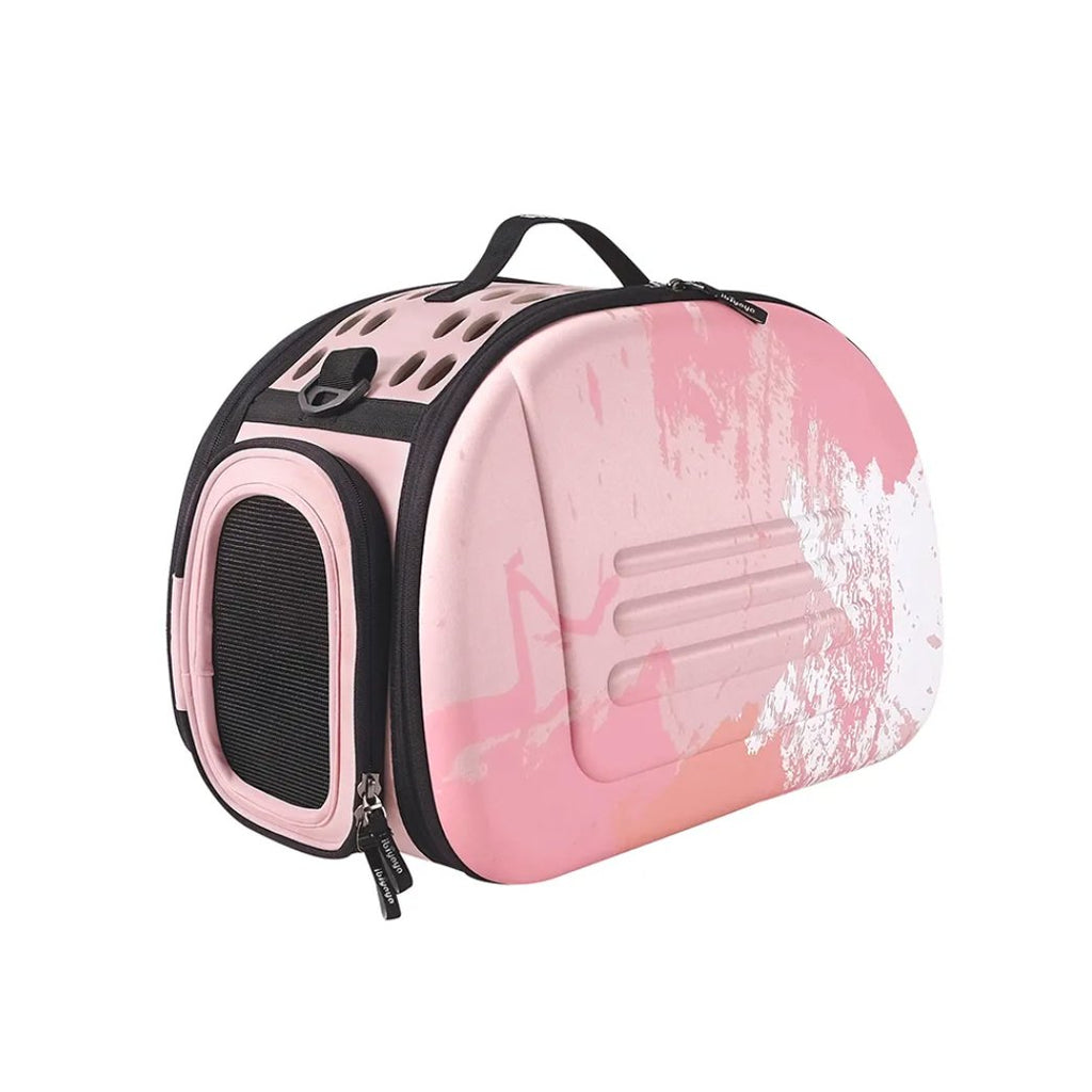 Classic Collapsible Shoulder Pet Carrier in Pink Sunset - House Of Pets Delight (HOPD)