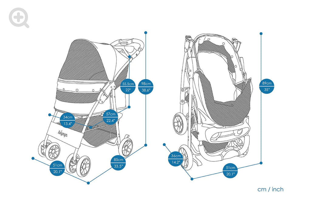 Cloud 9 Pet Stroller for Cats & Dogs up to 20kg - Mustard Yellow - House Of Pets Delight (HOPD)