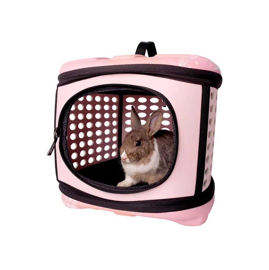 Collapsible Traveling Pet Hand Carrier in Pink Sunset - House Of Pets Delight (HOPD)