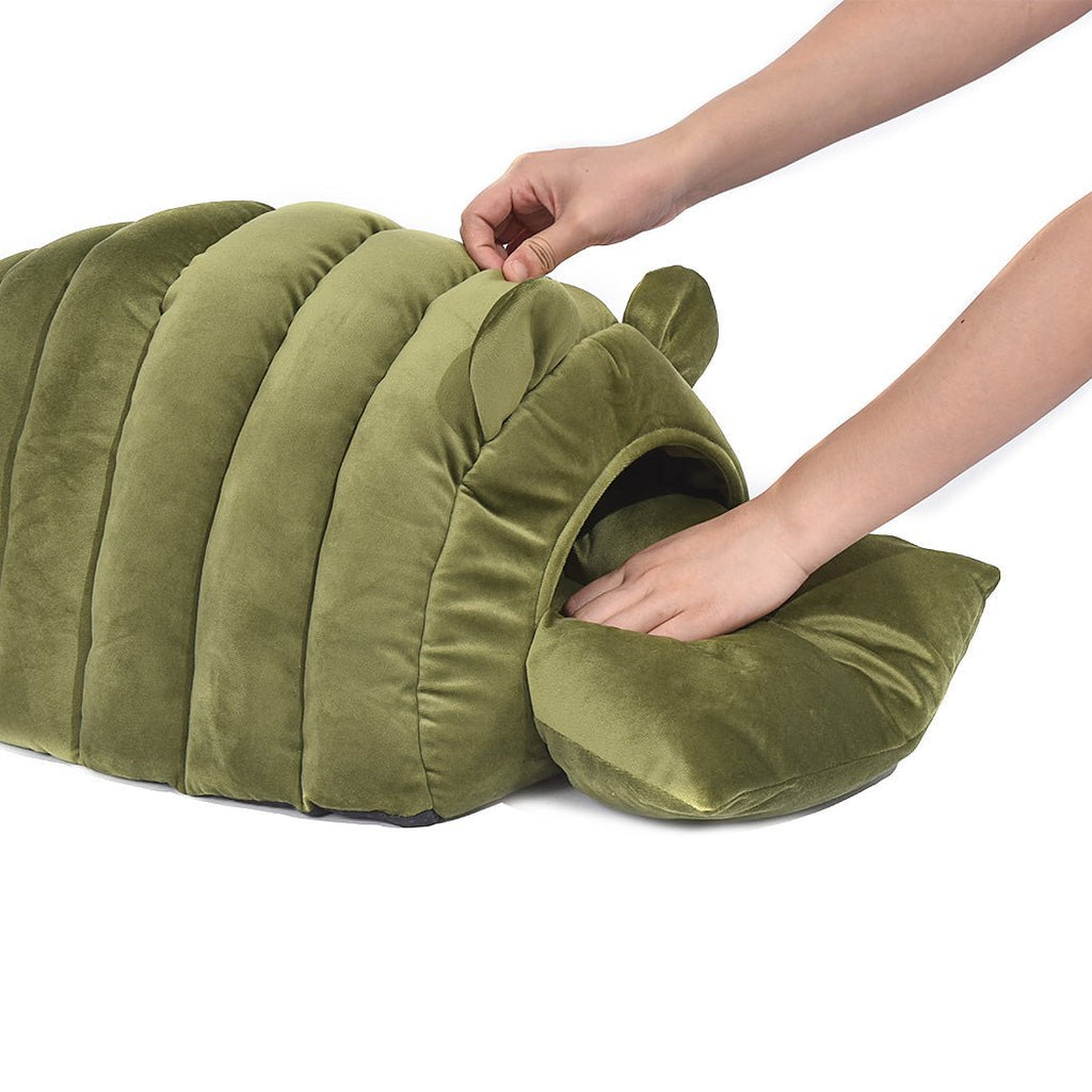 Comfy Cat Cave Igloo Round Nest Green L - House Of Pets Delight (HOPD)