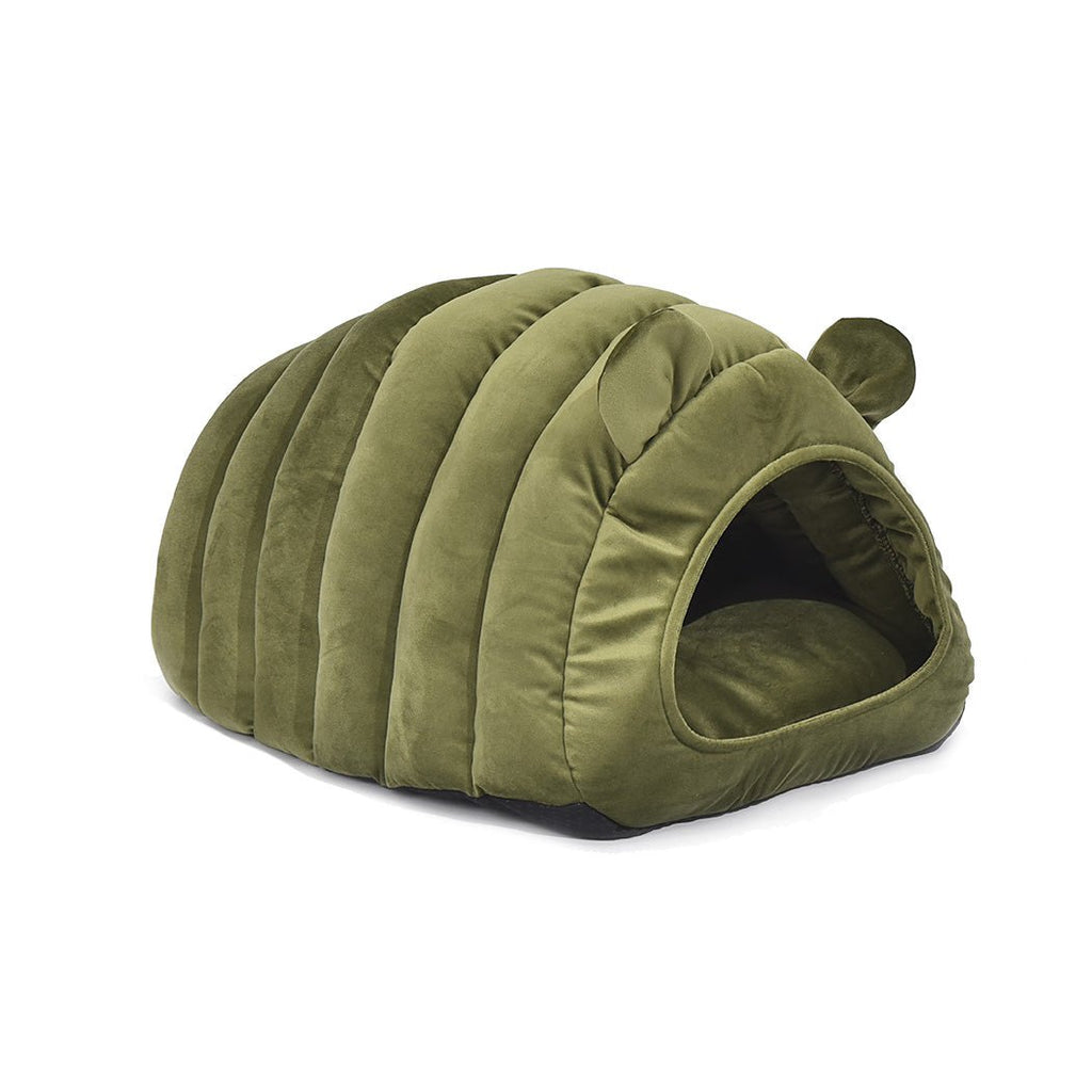 Comfy Cat Cave Igloo Round Nest Green L - House Of Pets Delight (HOPD)