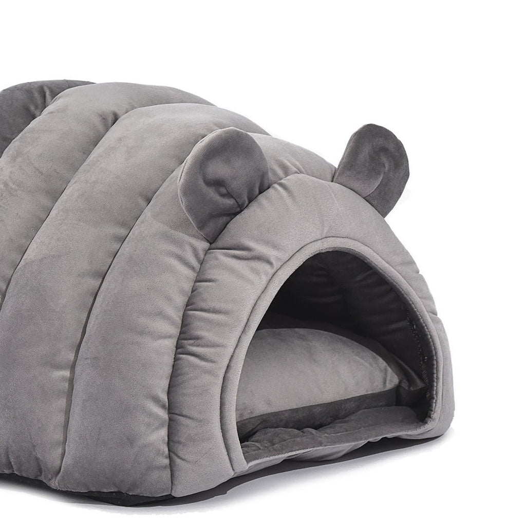 Comfy Cat Cave Igloo Round Nest Grey L - House Of Pets Delight (HOPD)