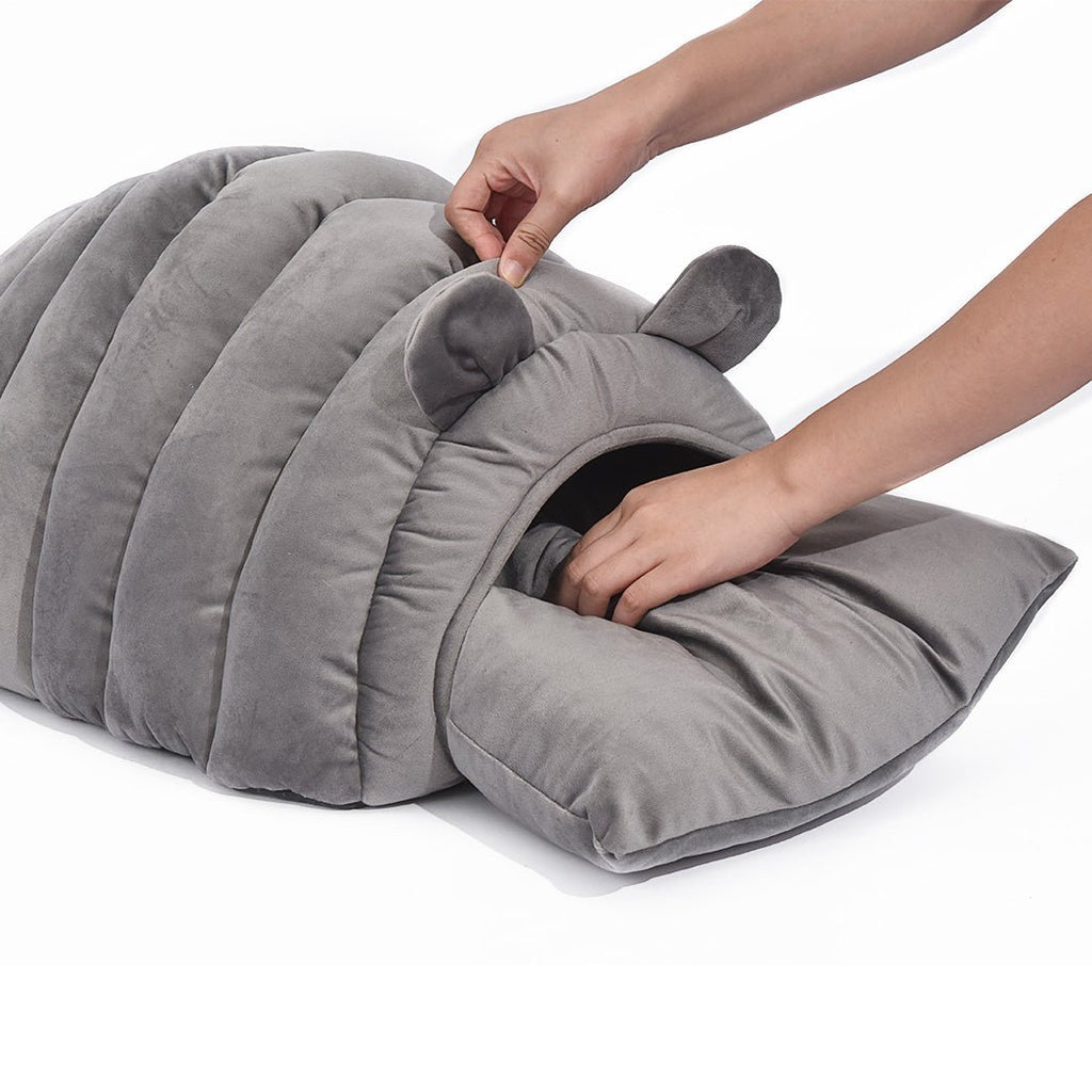 Comfy Cat Cave Igloo Round Nest Grey L - House Of Pets Delight (HOPD)