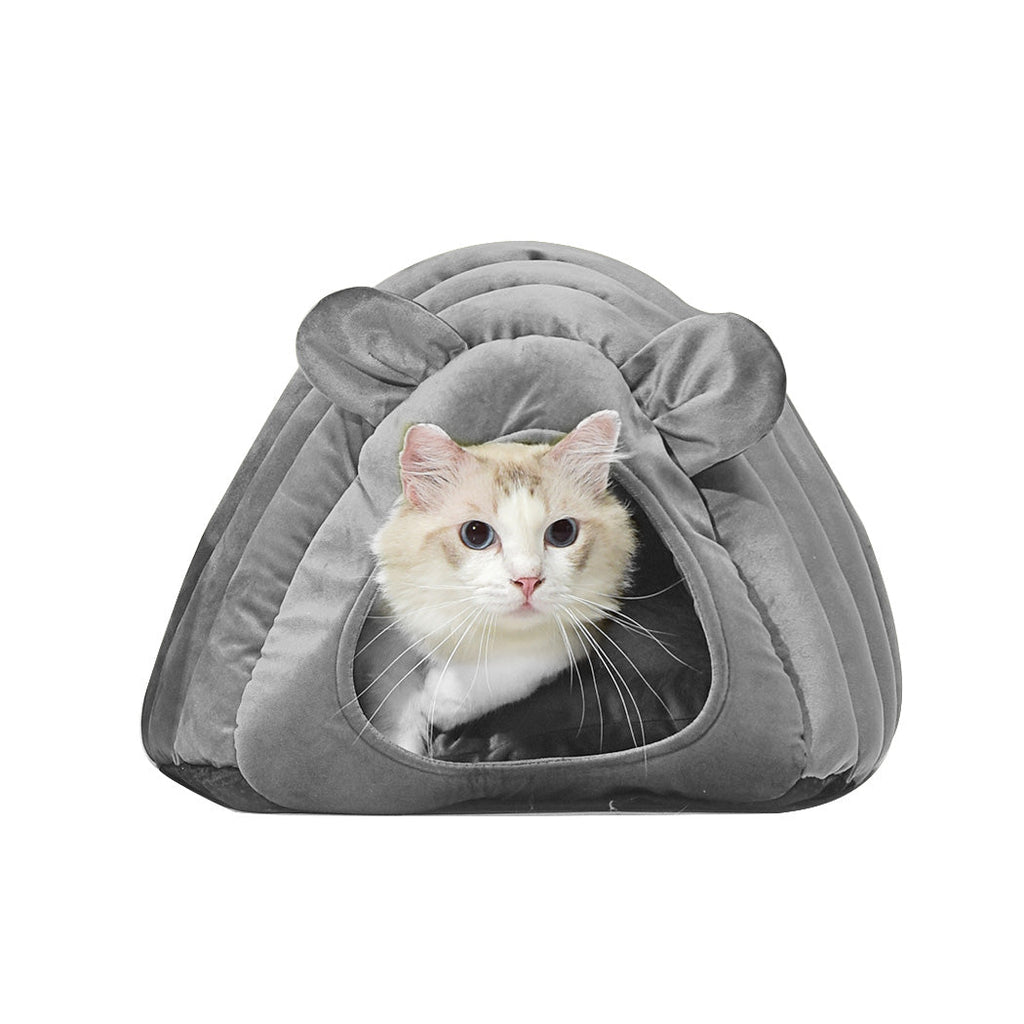 Comfy Cat Cave Igloo Round Nest Grey L - House Of Pets Delight (HOPD)