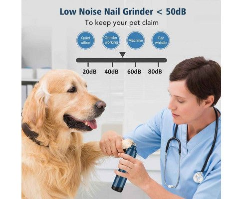 Electric Pet Nail Grinder 2 Speed Rechargeable Claw Filer N10 - Navy - House Of Pets Delight (HOPD)