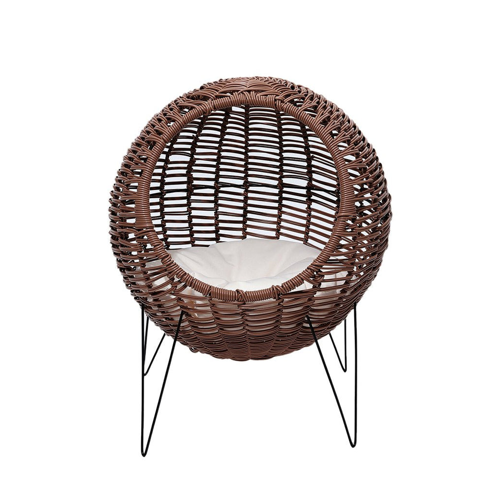 Elevated Rattan Egg Shape Pet Bed - House Of Pets Delight (HOPD)