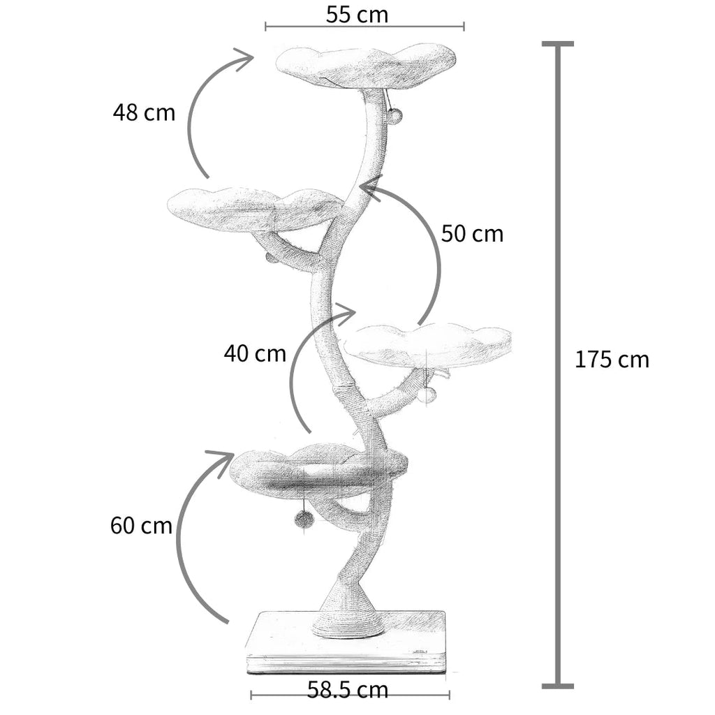 Fairy Cat Tower Deluxe 4 - Tier Designer Flower Cat Tree - House Of Pets Delight (HOPD)